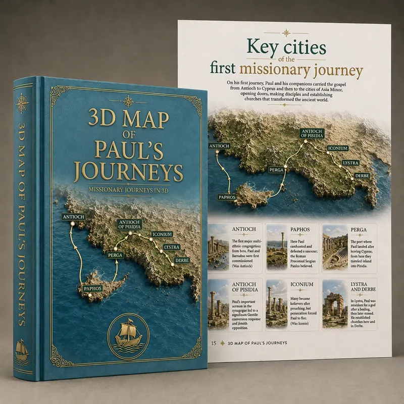 3D Map of Paul's Journeys